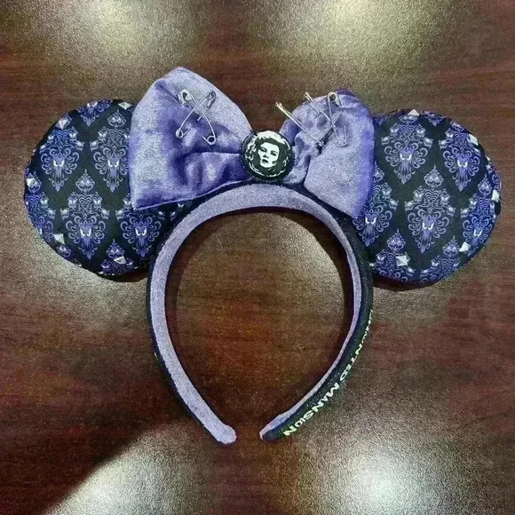 Disney Parks Haunted Mansion 2021 EARS Headband Purple Wallpaper Madame Leota